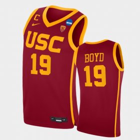 #19 Bob Boyd College Basketball USC Trojans Retired Number Mens Cardinal Jersey 843775-387 #19 Bob Boyd College Basketball USC Trojans Retired Number Mens Cardinal Jersey 843775-387