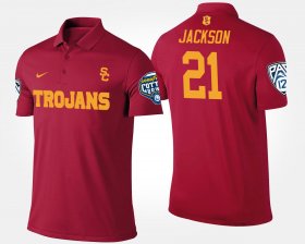 #21 Adoree' Jackson Bowl Game USC Pac-12 Conference Cotton Bowl Name and Number Men's Cardinal Polo 671994-653