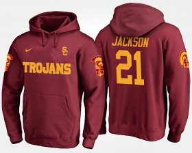 #21 Adoree' Jackson Name and Number USC Mens Cardinal Hoodie 350105-118