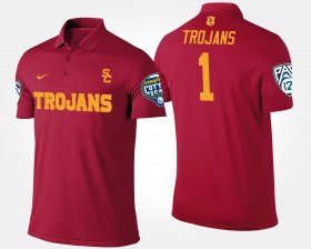 #1 Bowl Game Trojans No.1 Pac-12 Conference Cotton Bowl Name and Number Men Cardinal Polo 465607-971