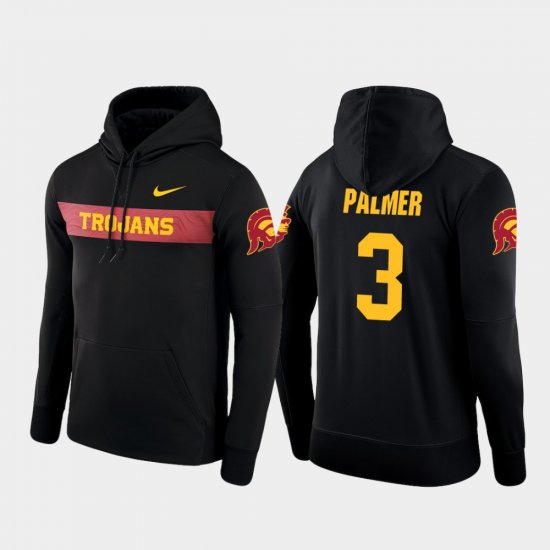 #3 Carson Palmer Sideline Seismic USC Football Performance Men\'s Black Hoodie 798482-172