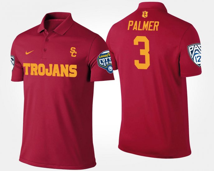 #3 Carson Palmer Bowl Game Trojans Pac-12 Conference Cotton Bowl Name and Number Men Cardinal Polo 147829-531