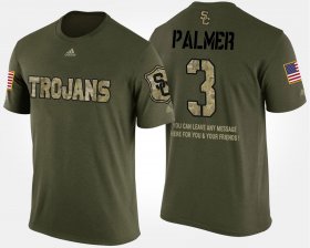 #3 Carson Palmer Military USC Trojans Short Sleeve With Message Men's Camo T-Shirt 760196-415 #3 Carson Palmer Military USC Trojans Short Sleeve With Message Men's Camo T-Shirt 760196-415