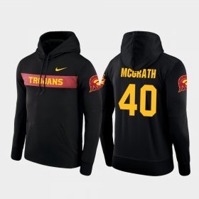 #40 Chase McGrath Sideline Seismic Trojans Football Performance Men's Black Hoodie 502152-218