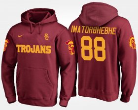#88 Daniel Imatorbhebhe Name and Number Trojans Men's Cardinal Hoodie 434126-885 #88 Daniel Imatorbhebhe Name and Number Trojans Men's Cardinal Hoodie 434126-885