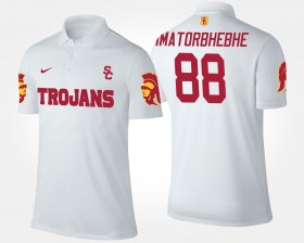 #88 Daniel Imatorbhebhe Name and Number USC Men White Polo 756204-847 #88 Daniel Imatorbhebhe Name and Number USC Men White Polo 756204-847