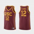 #12 Devin Fleming Replica USC Trojans College Basketball Men Cardinal Jersey 215899-139