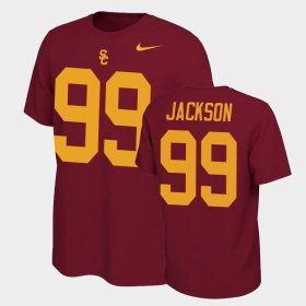 #99 Drake Jackson Name and Number USC Name & Number Retro Men Cardinal T-Shirt 716820-933 #99 Drake Jackson Name and Number USC Name & Number Retro Men Cardinal T-Shirt 716820-933