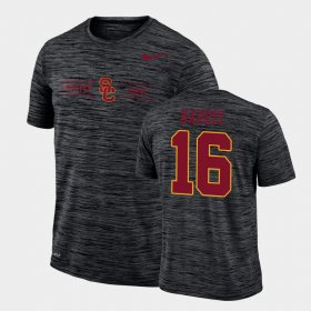 #16 Scott Harris GFX Velocity Trojans Sideline Legend Performance Mens Black T-Shirt 382368-575 #16 Scott Harris GFX Velocity Trojans Sideline Legend Performance Mens Black T-Shirt 382368-575