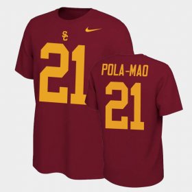 #21 Isaiah Pola-Mao Name and Number USC Name & Number Retro Men Cardinal T-Shirt 259810-314 #21 Isaiah Pola-Mao Name and Number USC Name & Number Retro Men Cardinal T-Shirt 259810-314