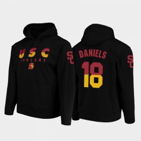 #18 JT Daniels Wedge Performance Trojans College Football Pullover Men Black Hoodie 432165-601