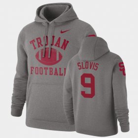 #9 Kedon Slovis Retro Football Trojans Pullover Men's Heathered Gray Hoodie 299080-812 #9 Kedon Slovis Retro Football Trojans Pullover Men's Heathered Gray Hoodie 299080-812