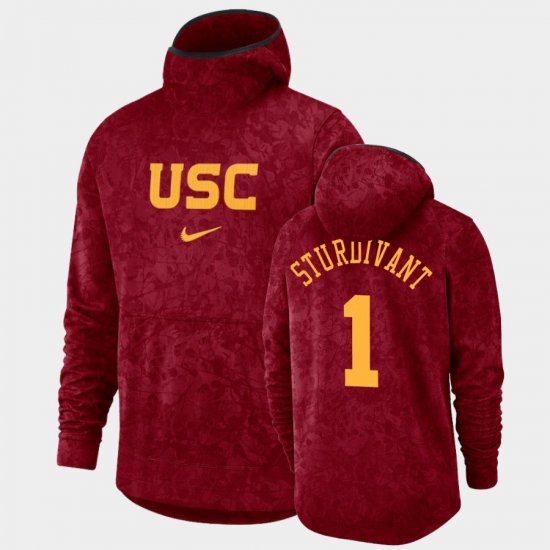 #1 Kyle Sturdivant Basketball Spotlight USC Pullover Team Logo Men Cardinal Hoodie 142830-440