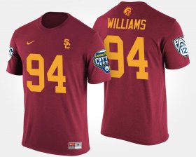 #94 Leonard Williams Bowl Game Trojans Pac-12 Conference Cotton Bowl Men Cardinal T-Shirt 984356-167 #94 Leonard Williams Bowl Game Trojans Pac-12 Conference Cotton Bowl Men Cardinal T-Shirt 984356-167
