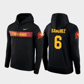 #6 Mark Sanchez Sideline Seismic Trojans Football Performance Men's Black Hoodie 444206-787 #6 Mark Sanchez Sideline Seismic Trojans Football Performance Men's Black Hoodie 444206-787