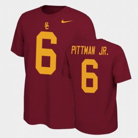 #6 Michael Pittman Jr. Name and Number USC Name & Number Retro Men's Cardinal T-Shirt 170346-168 #6 Michael Pittman Jr. Name and Number USC Name & Number Retro Men's Cardinal T-Shirt 170346-168