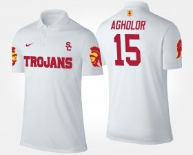 #15 Nelson Agholor Name and Number USC Mens White Polo 647104-896 #15 Nelson Agholor Name and Number USC Mens White Polo 647104-896