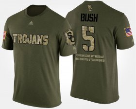 #5 Reggie Bush Military USC Short Sleeve With Message Men Camo T-Shirt 367730-622 #5 Reggie Bush Military USC Short Sleeve With Message Men Camo T-Shirt 367730-622