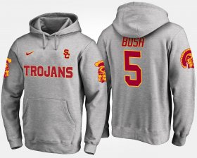 #5 Reggie Bush Name and Number Trojans Mens Gray Hoodie 727746-918 #5 Reggie Bush Name and Number Trojans Mens Gray Hoodie 727746-918