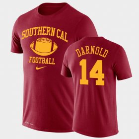 #14 Sam Darnold Retro Football USC Legend Performance Men Cardinal T-Shirt 804957-869 #14 Sam Darnold Retro Football USC Legend Performance Men Cardinal T-Shirt 804957-869