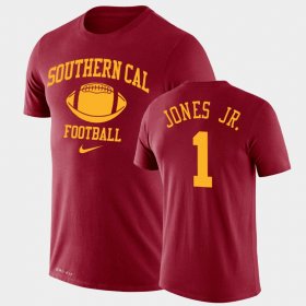 #1 Velus Jones Jr. Retro Football Trojans Legend Performance Mens Cardinal T-Shirt 929052-744 #1 Velus Jones Jr. Retro Football Trojans Legend Performance Mens Cardinal T-Shirt 929052-744