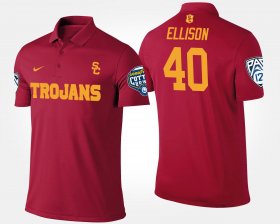 #40 Rhett Ellison Bowl Game Trojans Pac-12 Conference Cotton Bowl Name and Number Mens Cardinal Polo 973600-443