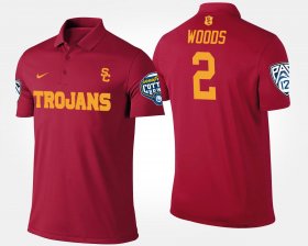 #2 Robert Woods Bowl Game USC Pac-12 Conference Cotton Bowl Name and Number Mens Cardinal Polo 426522-628