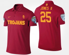 #25 Ronald Jones II Bowl Game Trojans Pac-12 Conference Cotton Bowl Name and Number Men's Cardinal Polo 790147-794