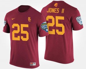 #25 Ronald Jones II Bowl Game USC Pac-12 Conference Cotton Bowl Men Cardinal T-Shirt 136679-148 #25 Ronald Jones II Bowl Game USC Pac-12 Conference Cotton Bowl Men Cardinal T-Shirt 136679-148