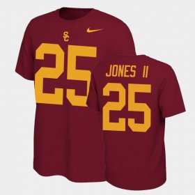 #25 Ronald Jones II Name and Number USC Name & Number Retro Men's Cardinal T-Shirt 859549-247 #25 Ronald Jones II Name and Number USC Name & Number Retro Men's Cardinal T-Shirt 859549-247
