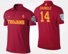 #14 Sam Darnold Bowl Game USC Trojans Pac-12 Conference Cotton Bowl Name and Number Men Cardinal Polo 365205-573