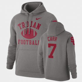 #7 Stephen Carr Retro Football USC Trojans Pullover Men Heathered Gray Hoodie 887005-126 #7 Stephen Carr Retro Football USC Trojans Pullover Men Heathered Gray Hoodie 887005-126