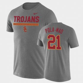 #21 Isaiah Pola-Mao Team DNA Trojans Legend Performance Men Heathered Gray T-Shirt 639069-982 #21 Isaiah Pola-Mao Team DNA Trojans Legend Performance Men Heathered Gray T-Shirt 639069-982