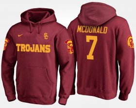 #7 T.J. McDonald Name and Number Trojans Men Cardinal Hoodie 972480-841 #7 T.J. McDonald Name and Number Trojans Men Cardinal Hoodie 972480-841