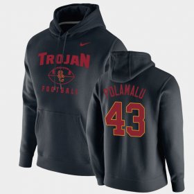 #43 Troy Polamalu Oopty Oop Trojans Football Pullover Mens Black Hoodie 387484-616 #43 Troy Polamalu Oopty Oop Trojans Football Pullover Mens Black Hoodie 387484-616