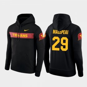 #29 Vavae Malepeai Sideline Seismic USC Trojans Football Performance Men's Black Hoodie 729771-385