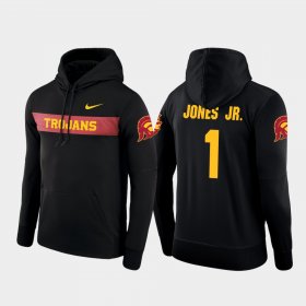 #1 Velus Jones Jr. Sideline Seismic Trojans Football Performance Men's Black Hoodie 400539-465