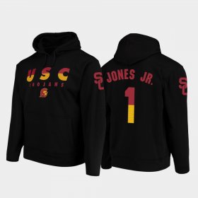 #1 Velus Jones Jr. Wedge Performance USC Trojans College Football Pullover Men Black Hoodie 394226-568