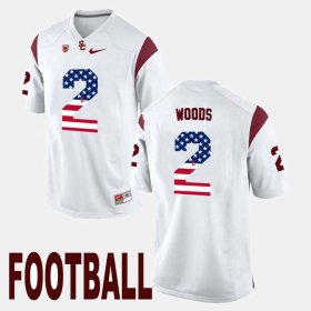 #2 Robert Woods US Flag Fashion Trojans Mens White Jersey 551904-585