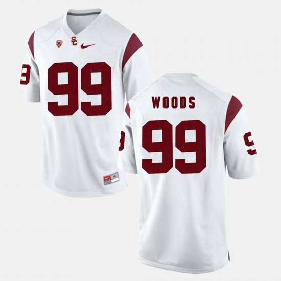 #99 Antwaun Woods Pac-12 Game USC Men White Jersey 964678-885