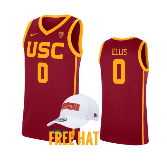 #0 Boogie Ellis College Basketball USC Away Men Cardinal Jersey 476322-634