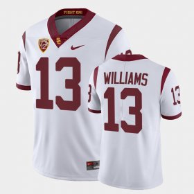 #13 Caleb Williams College Football USC Trojans Fight On Men's White Jersey 982409-730