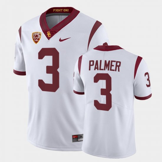 #3 Carson Palmer College Football Trojans Fight On Men White Jersey 153293-596