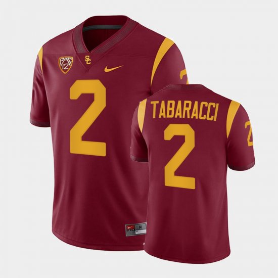 #2 Carson Tabaracci College Football Trojans Men\'s Cardinal Jersey 583867-117