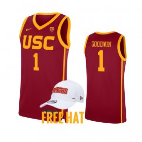 #1 Chevez Goodwin College Basketball USC Away Mens Cardinal Jersey 756866-465