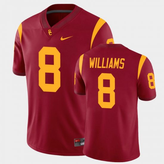 #8 CJ Williams Game USC Trojans Mens Cardinal Jersey 349748-476