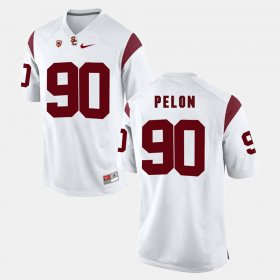 #90 Claude Pelon Pac-12 Game USC Mens White Jersey 254630-237 #90 Claude Pelon Pac-12 Game USC Mens White Jersey 254630-237
