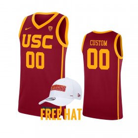#00 Custom College Basketball Trojans Away Men Cardinal Jersey 897193-326 #00 Custom College Basketball Trojans Away Men Cardinal Jersey 897193-326