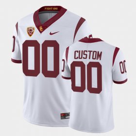 #00 Custom College Football USC Trojans Fight On Men's White Jersey 877308-321 #00 Custom College Football USC Trojans Fight On Men's White Jersey 877308-321