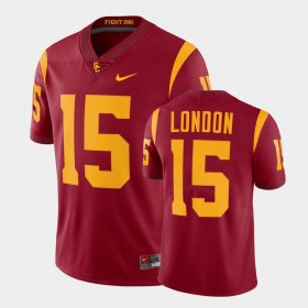 #15 Drake London College Football USC 2022 NFL Draft Men Cardinal Jersey 158917-870